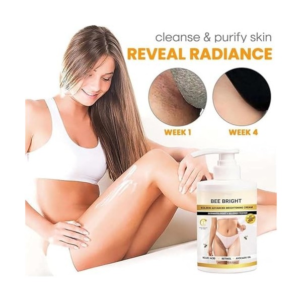 UNPREE Bee Bright Kolirin Crème éclaircissante professionnelle raffermissante multi-usages, ingrédients naturels, réduit en p