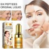 Six-peptide Solution anti-rides, huile exfoliante blanchissante naturelle pour taches sombres et acanthosis nigricanes, huile...