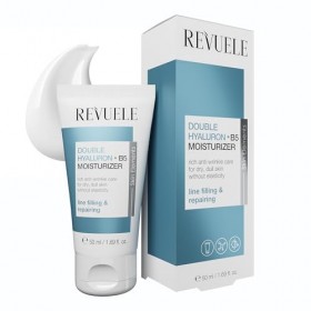 REVUELE Crème Visage Double Hyaluron + B5 – Crème Hydratant et Régénérante à l’Acide Hyaluronique, Lisse Ridules, Renforce Ba
