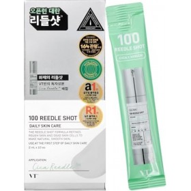 VT COSMETICS VT 100 REEDLE SHOT STICK POUCH 2 ml x 10ea, anti-inflammatoire, soin quotidien de la peau, lot de 10