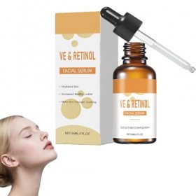 Sérum au rétinol pour le visage,rajeunissement anti-âge à la vitamine E,lisse les ridules,réduit les rides et améliore lélas ...