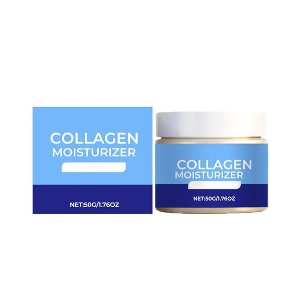 Crème pour le visage au collagène, hydratant anti-âge pour le visage de jour et de nuit, réduit les ridules et les rides, crè...