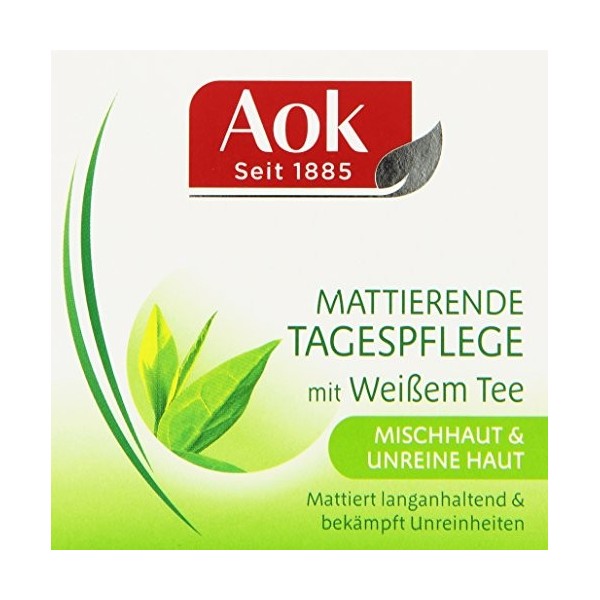 Aok Crème de jour matifiante au thé blanc 50 ml