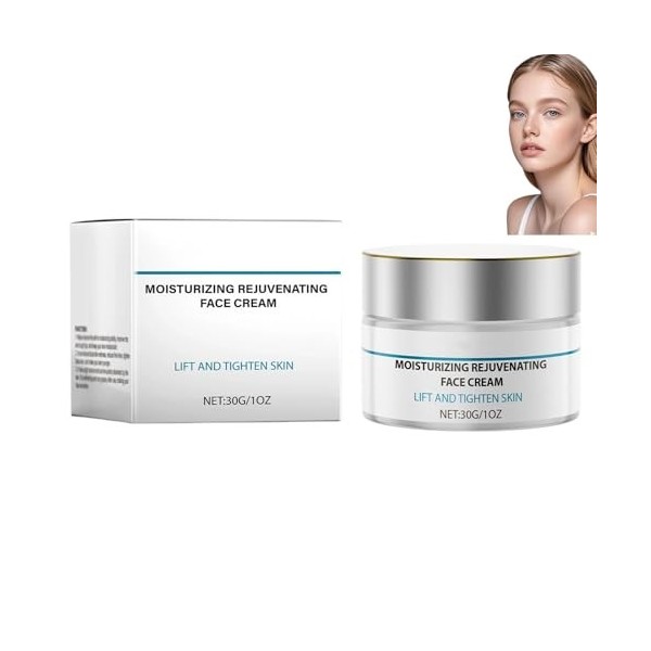 Crème visage hydratante et rajeunissante, crème raffermissante et liftante instantanée, nourrissante et hydratante, anti-âge ...