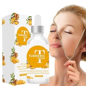 XIAOXIAOYU Huile de curcuma pour le visage - 30 ml dhuile de curcuma douce bio dissolvant de taches foncées illumine la peau