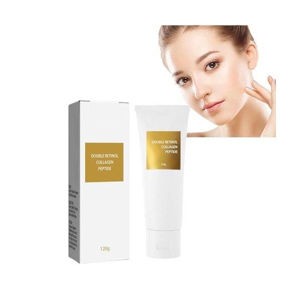 Sérum de traitement au peptide de collagène au double rétinol, crème faciale anti-âge, sérum raffermissant aux peptides, crèm