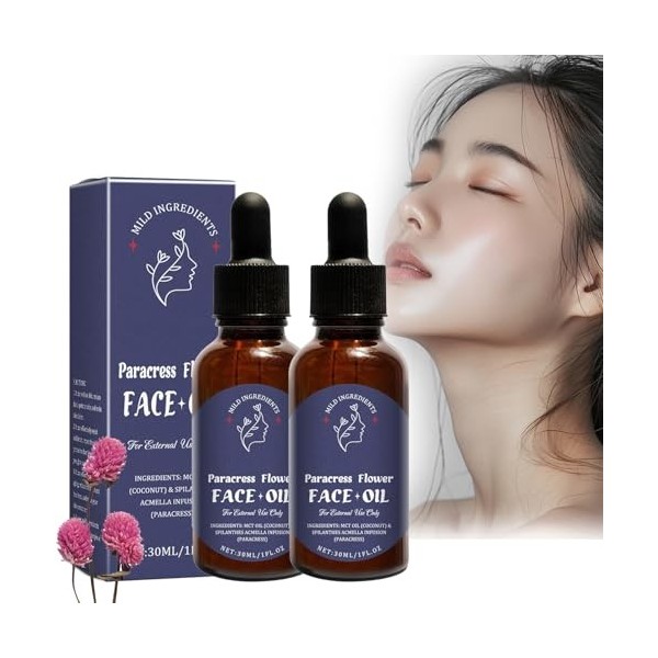 Paracress Facial Oil, Huile pour le Visage Paracress, Paracress Face Serum, Reduce Smooth Fine Lines and Wrinkles, Sérum Para...