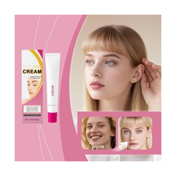 2pc Arbutin Creme Eclaircissante Peau Noir Puissant,Creme Anti tache Visage,Black Spot Repair Face Cream,Anti-Pigmentation,Re...