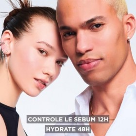 Garnier Pure Active - Air Cream - Soin Matifiant Quotidien - Enrichie en AHA + BHA & en Charbon - Hydrate 48h & Matifie 12h* ...