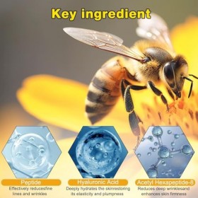 2PCS Crème Anti-Rides au Venin dAbeille, Crème Hydratante Raffermissante pour le Visage et le Cou, Pour Homme Et Femme, 20g