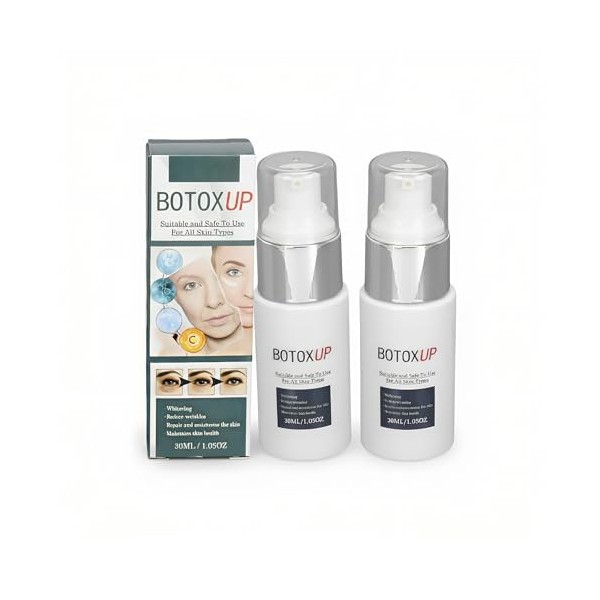 Lot de 2 sérums 30 Ml Sérum Anti-Rides & Anti-Âge, anti-rides au collagène pour le visage avec acide hyaluronique, Antirides 