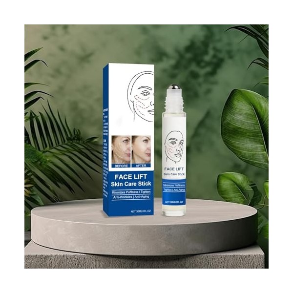 Anti Rides Puissant Immediat, Roll on Serum Visage de Collagène, Collagen Serum pour Instant Iift Plus,Serums Hydratant Visag...
