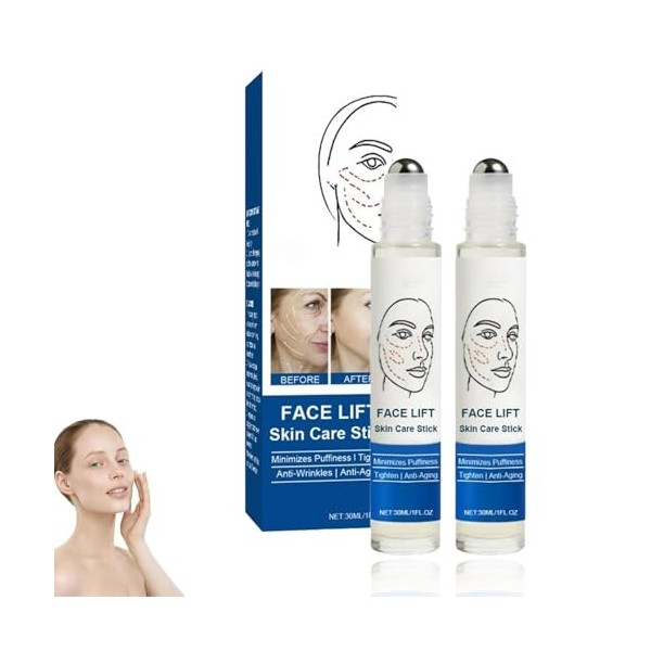 Anti Rides Puissant Immediat, Roll on Serum Visage de Collagène, Collagen Serum pour Instant Iift Plus,Serums Hydratant Visag...
