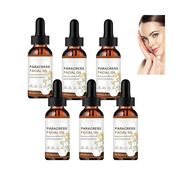 Huile de cresson de Para, sérum au collagène pour le visage, huile hydratante naturelle pour le visage, sérum anti-âge, rédui...