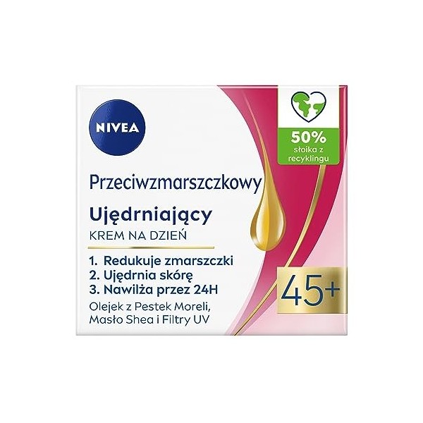 NIVEA Anti-rides + Crème de Jour raffermissante 45+, 50 ml