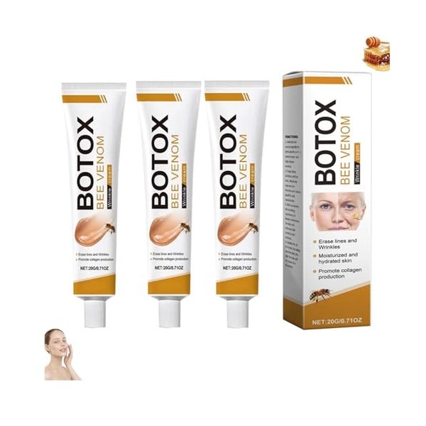Bee Venom Anti-Wrinkle Cream Anti-Wrinkle Hydrating Moisturising Light Lines Brightening, Crème Hydratante Visage Antirides, 