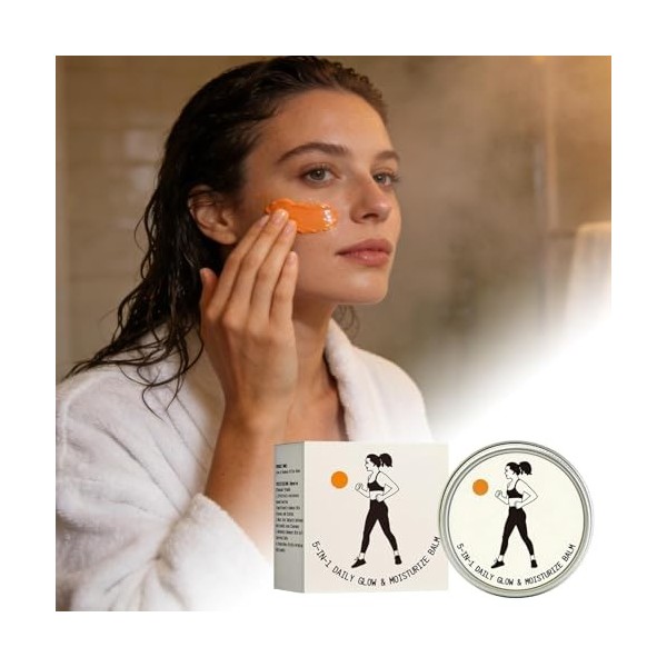 Baume Visage - Crème Équilibre Huileuse 50ml | Soin Nourrissant Visage,Pour Les Hommes, Adapté À Un Usage À La Maison, En Voy