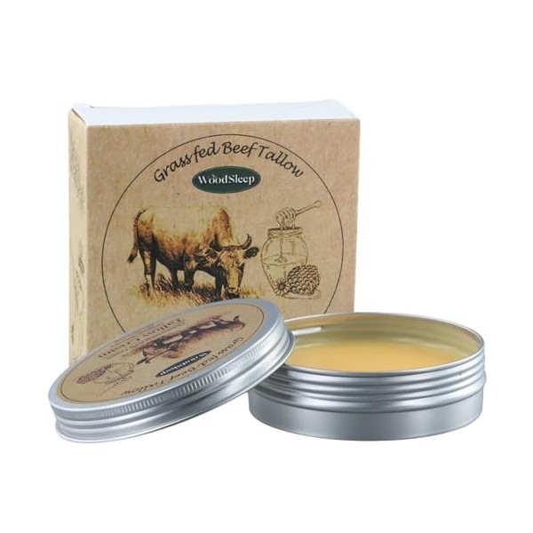 Beef Tallow Moisturizer Cream, Crème de Soin pour la Peau au Suif de Bœuf, Crème de Suif Nourrissante en Profondeur, Crème Hy