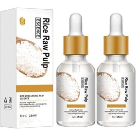 Rice Raw Pulp Face Cream, Anti-wrinkle White Rice Face Serum, White Rice Whitening Cream, Collagen White Rice Face Serum,Ligh...