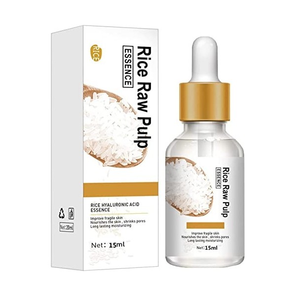 Rice Raw Pulp Face Cream, Anti-wrinkle White Rice Face Serum, White Rice Whitening Cream, Collagen White Rice Face Serum,Ligh...