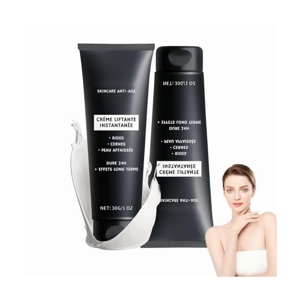 Crème lifting instantanée pour le visage - Crème anti-rides - Hydratante pendant 24 heures - Anti-âge - Réduit les rides - Ce...