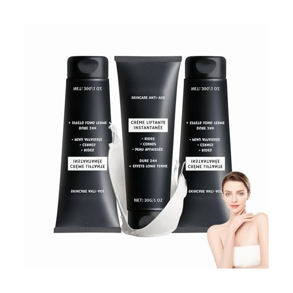 Crème lifting instantanée pour le visage - Crème anti-rides - Hydratante pendant 24 heures - Anti-âge - Réduit les rides - Ce...