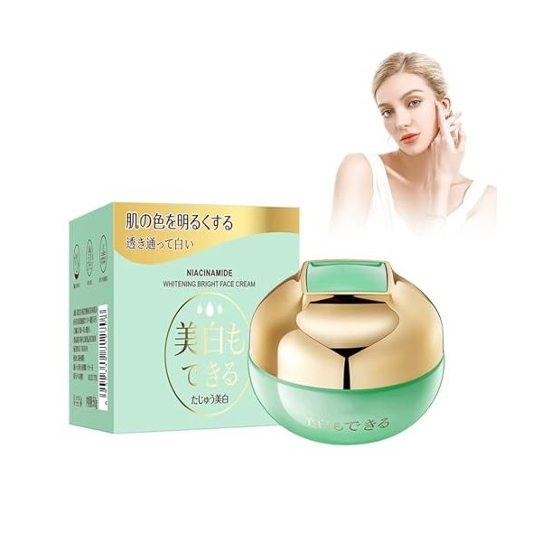 Crème Niacinamide Correction Éclat, 50 G Crème Hydratante Éclaircissante Niacinamide Lady Vegan Cream Crème Hydratante Anti-T