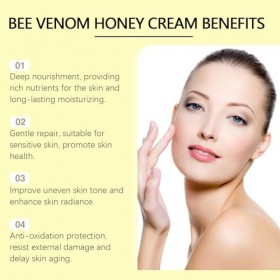 Tallow Balm Crème Visage Au Miel,Crème Visage Aux Abeilles Crème Anti-Plies Au Miel Crème Hydratante Au Visage Crème Réparatr