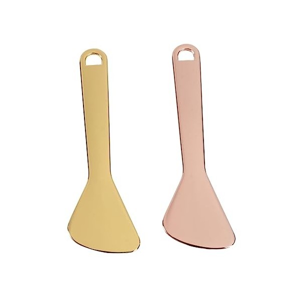 Beaupretty 2pièces Cuillères De Massage Pour Yeux or Et Rose Doré Accessoire De Beauté Pratique Pour Crème Contour Des Yeux E...
