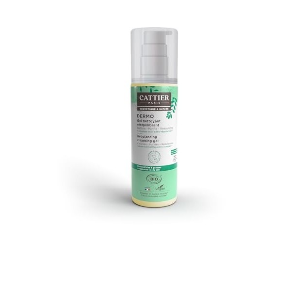 Cattier Dermo Gel Nettoyant Rééquilibrant Peaux mixtes à grasses 200ml