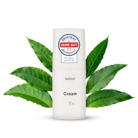 natüür Crème au Neem 15 ml – Crème hydratante pour peau sensible et sèche – Pénètre rapidement, non grasse – Végan – Fabriq