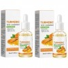 Sérum anti-oxydation au curcuma, Sérum visage anti-oxydation au curcuma, Sérum correcteur de taches brunes au curcuma, huile ...