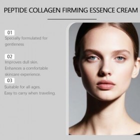 Crème à lessence raffermissante de collagène peptidique, lotion anti-rides pour le visage et le cou, raffermissement et lift ...