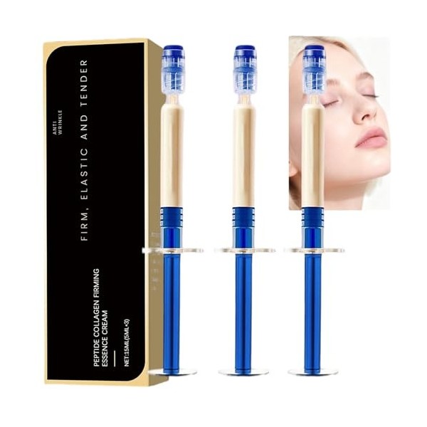 Crème à lessence raffermissante de collagène peptidique, lotion anti-rides pour le visage et le cou, raffermissement et lift ...