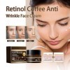 Crème pour le visage à la caféine, crème hydratante au rétinol à la caféine, crème anti-rides au rétinol, soin du visage anti...