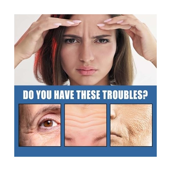 Crème Anti-Rides 5 Secondes,Crème Anti-Rides Instantanée,Creme Anti Ride Femme,Creme Liftante Anti Ridés Instantané,Wrinkle P...