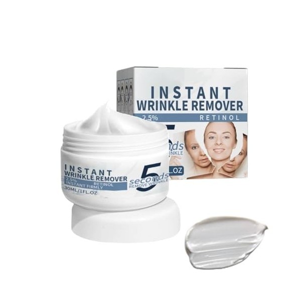 Crème Anti-Rides 5 Secondes,Crème Anti-Rides Instantanée,Creme Anti Ride Femme,Creme Liftante Anti Ridés Instantané,Wrinkle P...