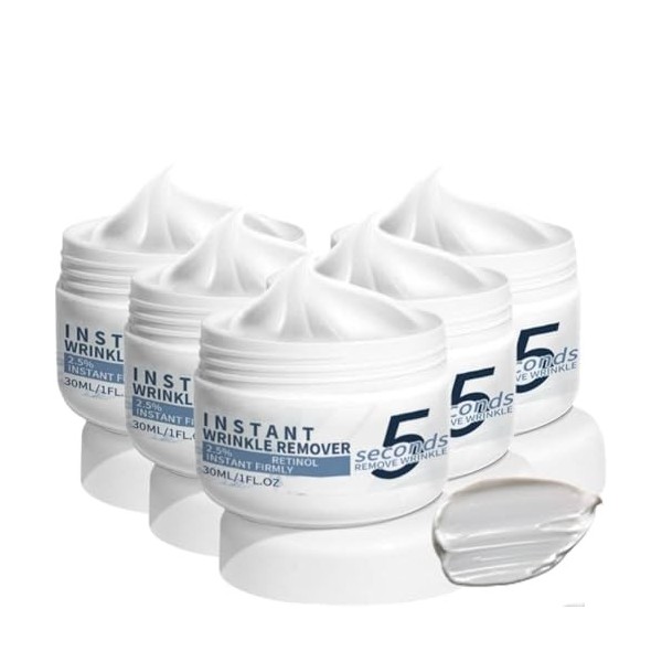 Crème Anti-Rides 5 Secondes,Crème Anti-Rides Instantanée,Creme Anti Ride Femme,Creme Liftante Anti Ridés Instantané,Wrinkle P...