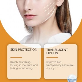 Gel-crème visage à la vitamine C, crème visage éclaircissante, hydratant anti-âge pour femmes, hydrate et lisse les ridules, ...