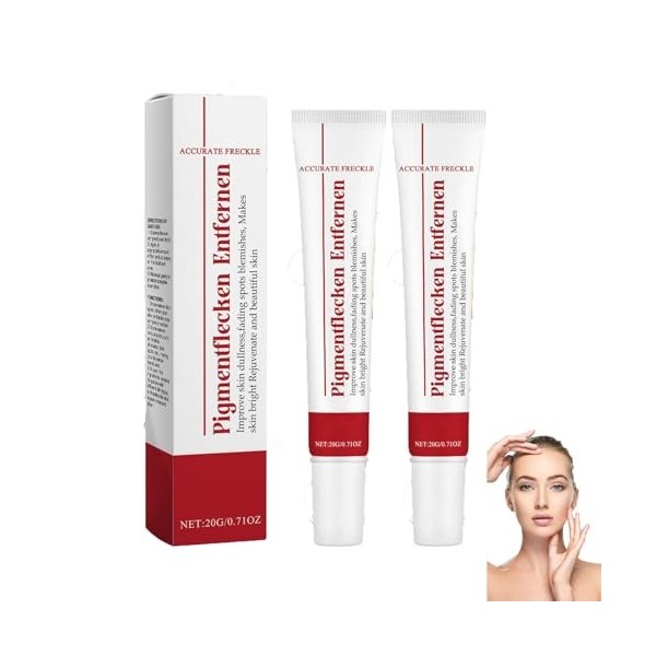 Crème éclaircissante pour éliminer les taches brunes du visage – Crème hydratante et éclaircissante, réduit les taches de rou...