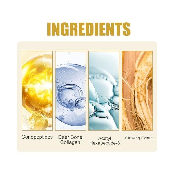 Sérum aux Peptides de Collagène 2 Pièces, Sérum Rehausseur de Collagène 30ml pour éclaircir la Peau Hydratante, Pénétration P