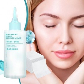 Liquide Purifiant Nez - Lotion Purifiante Visage Et Nez 150ml Avec 50 Disques Démaquillants | Solution Rafraîchissante Visage