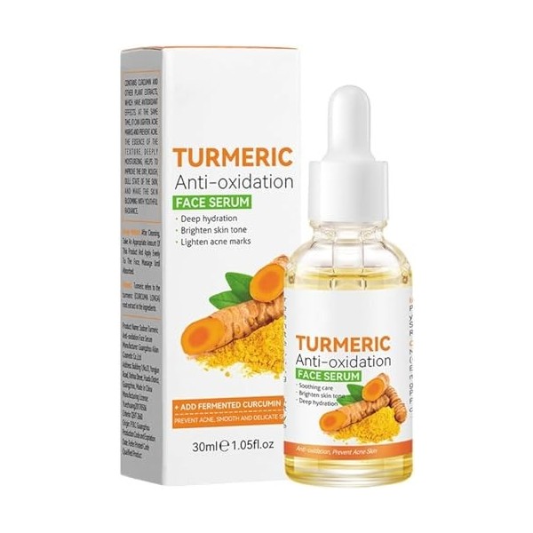 Turmeric Skincare Set, Turmeric Anti Oxidation Face Serum,Turmeric Dark Spot Corrector Serum for Reduces Fine Lines and Dark ...