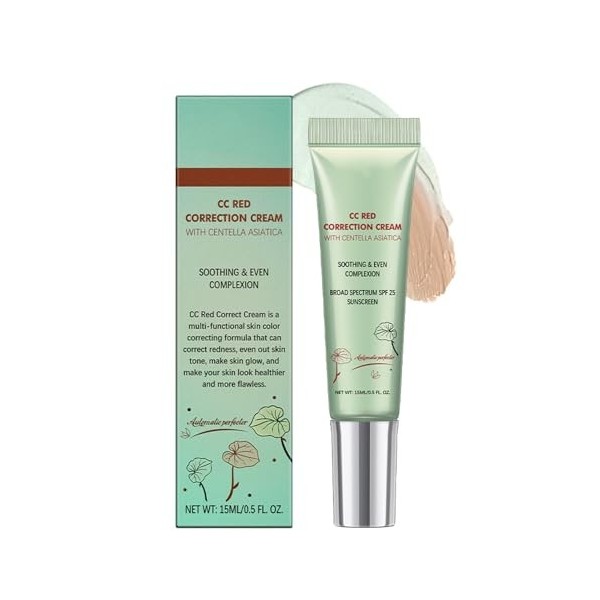 Crème Visage Correctrice De Couleur – Hydratant Réparateur De Peau, Correcteur De Rougeurs | Texture Légère Non Grasse, Formu...