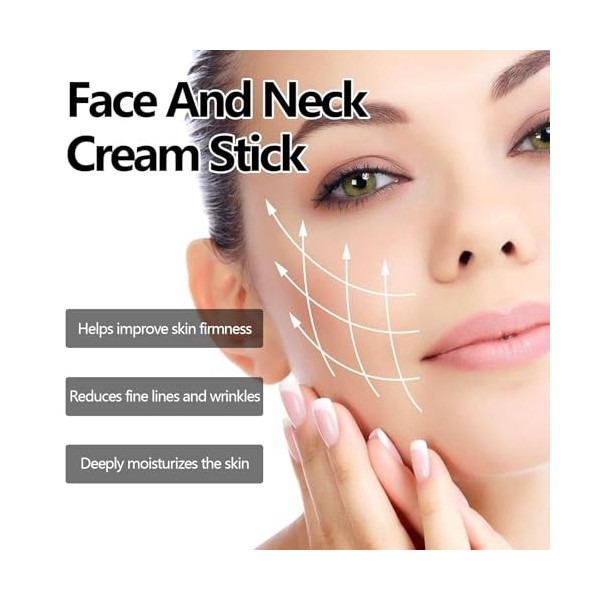 Crème visage et cou en stick curcuma et vitamine C, baume hydratant et éclaircissant pour raffermir et lifter la peau pour un...