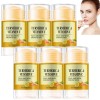 Crème visage et cou en stick curcuma et vitamine C, baume hydratant et éclaircissant pour raffermir et lifter la peau pour un...