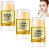 Crème visage et cou en stick curcuma et vitamine C, baume hydratant et éclaircissant pour raffermir et lifter la peau pour un...