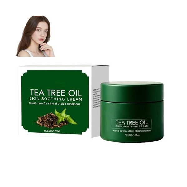 Crème hydratante à larbre à thé, crème apaisante à lhuile darbre à thé, peau sèche, craquelée et gercée, peau sèche nourri Cr...