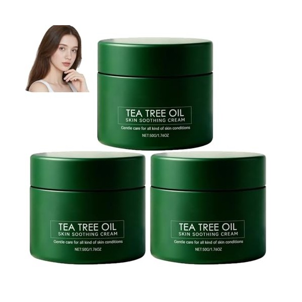 Crème hydratante à larbre à thé, crème apaisante à lhuile darbre à thé, peau sèche, craquelée et gercée, peau sèche nourri Cr...