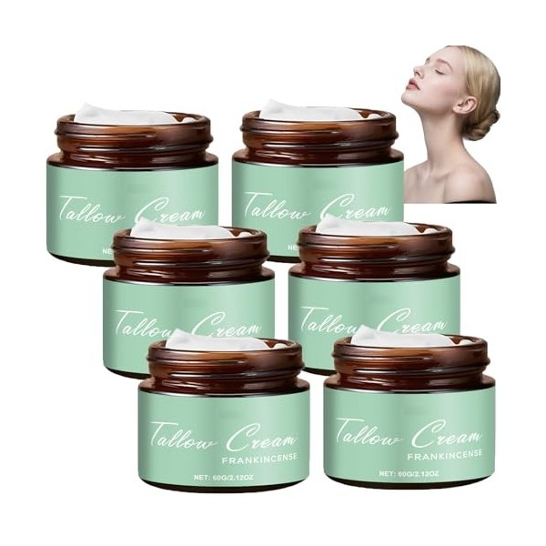 Baume de suif de bœuf à la crème d’encens, hydratant et apaisant pour le visage et le corps, nourrissant et réparateur en pro...